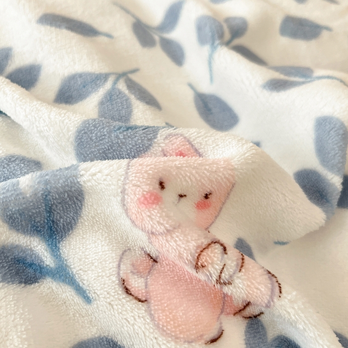 91家纺网 家纺一手货源 找家纺 2024新款200g加厚防静电牛奶绒小清新四件套 绒-萌萌兔