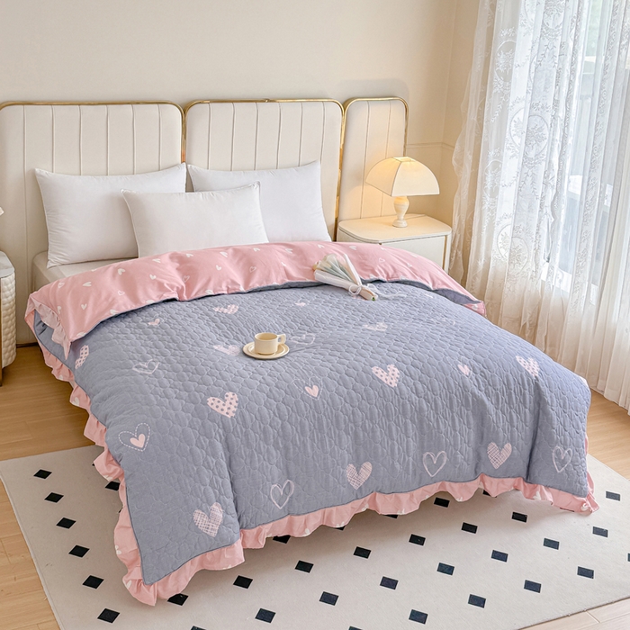 91家纺网 家纺一手货源 找家纺 （总）爱妮玖玖家纺 2024新款全棉印花夹棉被套