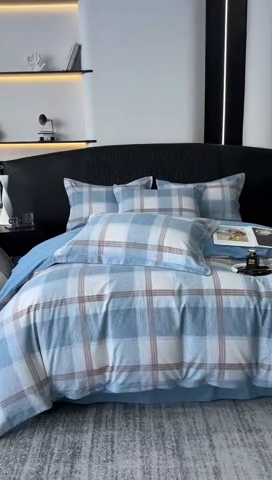 91家纺网 家纺一手货源 找家纺 2025新款全棉加厚生态磨毛印花四件套-基础款 宾利兰格