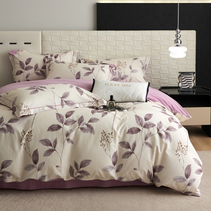 2025新款全棉加厚生态磨毛印花四件套-基础款 叶咏紫