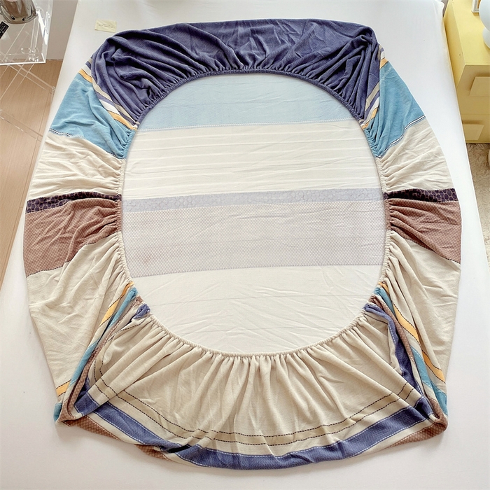 91家纺网 家纺一手货源 找家纺 凯儿家纺  2024新款加厚高克重印花系列单床笠 莫兰迪-兰