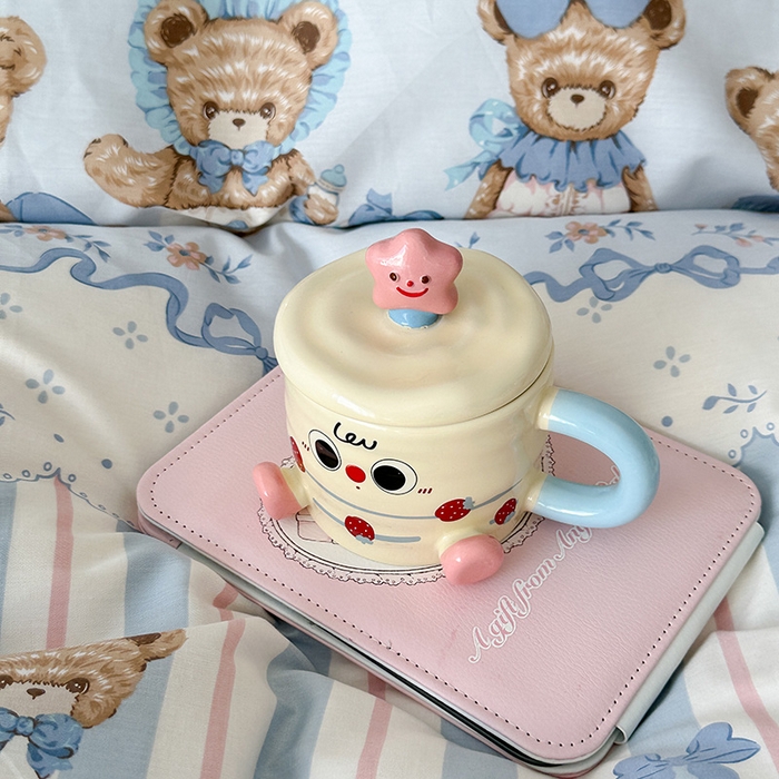 91家纺网 家纺一手货源 找家纺 昔可 2024新款13070全棉四件套系列（第三批） 洛可可小熊