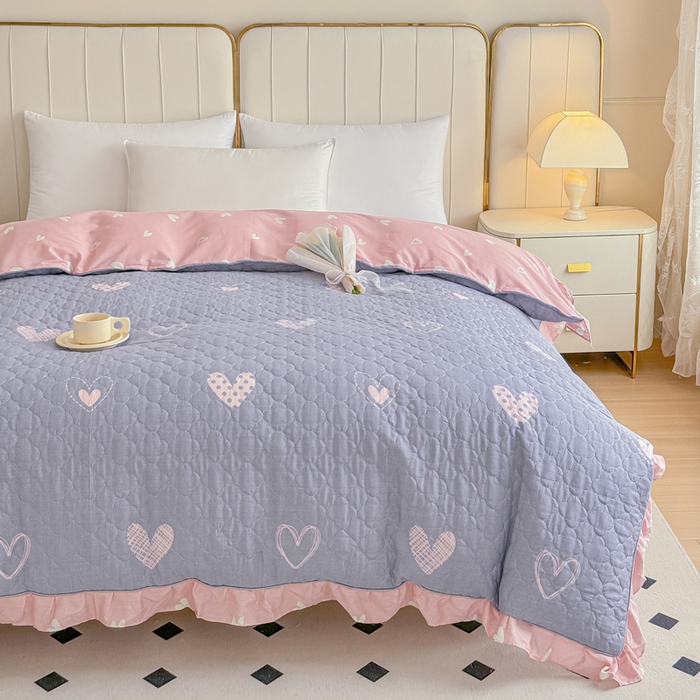 91家纺网 家纺一手货源 找家纺 （总）爱妮玖玖家纺 2024新款全棉印花夹棉被套