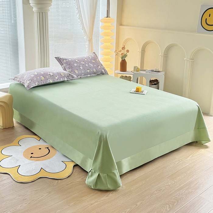 91家纺网 家纺一手货源 找家纺 优尚家纺 2025新款全棉磨毛纯棉喷气印花清新轻奢款四件套 清新款-粉韵花庭