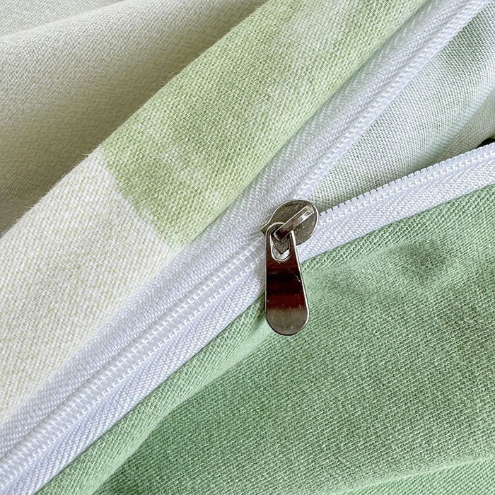 91家纺网 家纺一手货源 找家纺 优尚家纺 2025新款全棉磨毛纯棉喷气印花清新轻奢款四件套 清新款-花语甜心-绿