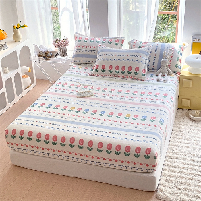 91家纺网 家纺一手货源 找家纺 凯儿家纺  2024新款加厚高克重印花系列单床笠 元气满满