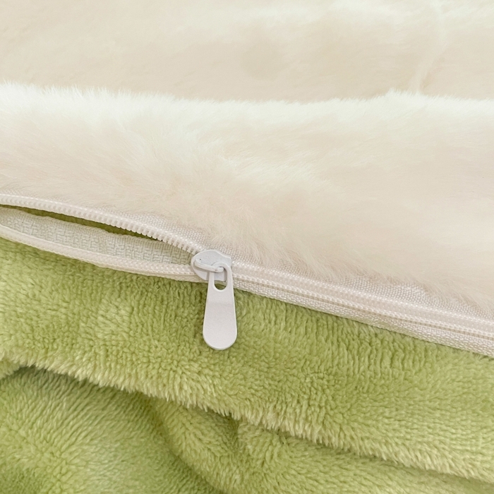 91家纺网 家纺一手货源 找家纺 蜜柚 2024新款牛奶绒兔毛绒高克重小清新满版绣花四件套 幸运树