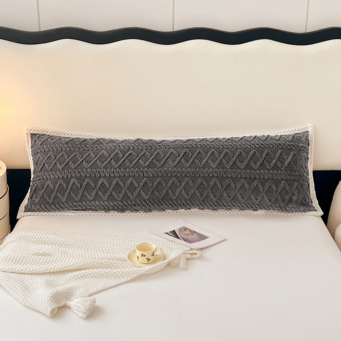 91家纺网 家纺一手货源 找家纺 梦舒羽 2025新款220克高克重塔芙绒枕套1.8m枕芯套情侣1.5枕头套 至尊灰