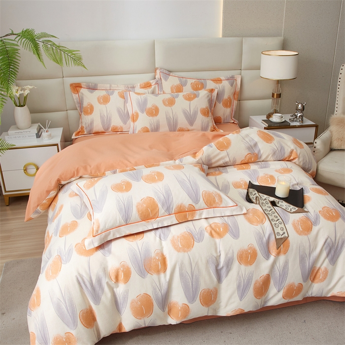 91家纺网 家纺一手货源 找家纺 品乐家纺 2024新款32支全棉超柔生态磨毛四件套 罗马花园