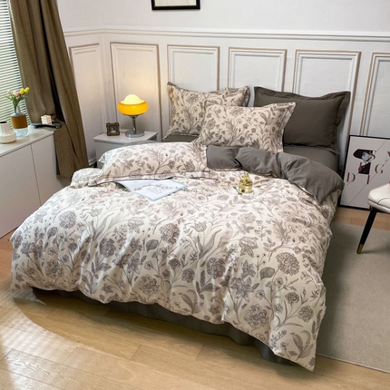 91家纺网 家纺一手货源 找家纺 （总）2025新款全棉加厚生态磨毛印花四件套-基础款