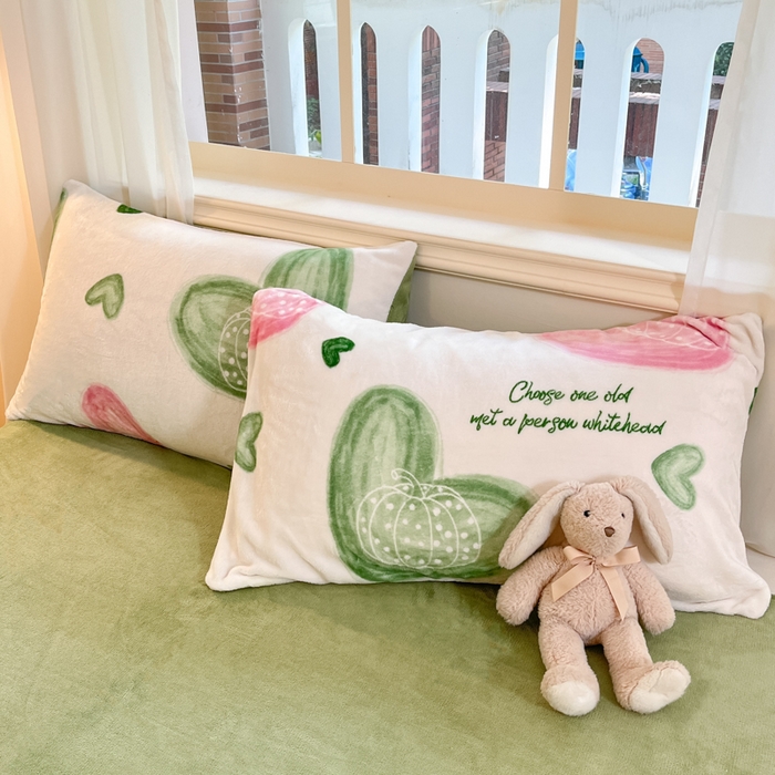 91家纺网 家纺一手货源 找家纺 卡派 2024新款冬季亲肤透气牛奶绒印花四件套 心意