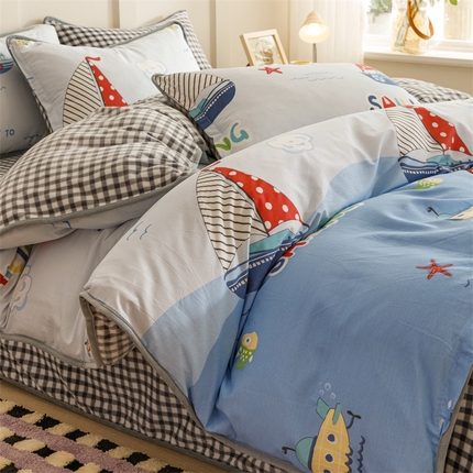 91家纺网 家纺一手货源 找家纺 (总）红粉佳人 2025新款棉加绒印花四件套