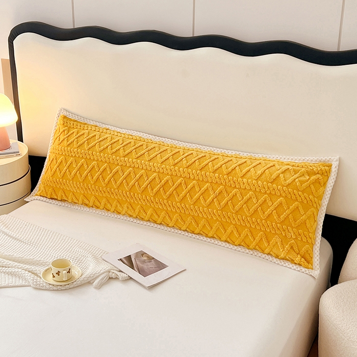 91家纺网 家纺一手货源 找家纺 梦舒羽 2025新款220克高克重塔芙绒枕套1.8m枕芯套情侣1.5枕头套 柠檬黄