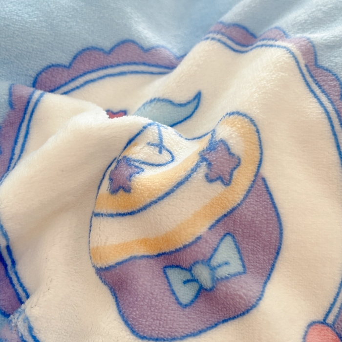 91家纺网 家纺一手货源 找家纺 2024新款三丽鸥牛奶绒小版四件套 牛奶绒小版-蓝色玉桂狗