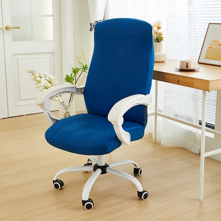 91家纺网 家纺一手货源 找家纺 丝绮鹿 2024新款防水皮革办公椅套拉链款 海蓝