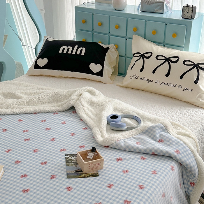 91家纺网 家纺一手货源 找家纺 （总）昔可家纺 2024新款羊羔绒牛奶绒毛毯系列（三）-ins小清新系列