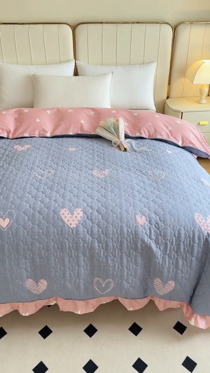 91家纺网 家纺一手货源 找家纺 （总）爱妮玖玖家纺 2024新款全棉印花夹棉被套