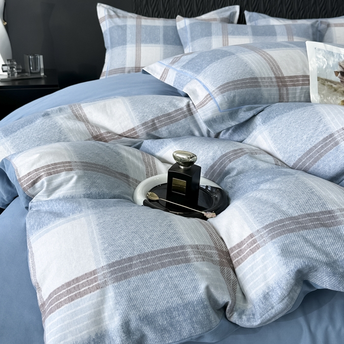 91家纺网 家纺一手货源 找家纺 2025新款全棉加厚生态磨毛印花四件套-基础款 宾利兰格