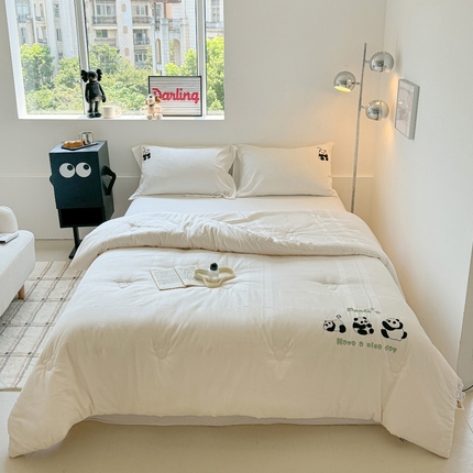 91家纺网 家纺一手货源 找家纺 （总）莱登卡奴 2025春夏款A类全棉水洗棉提花刺绣款大豆被