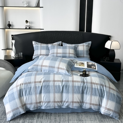 91家纺网 家纺一手货源 找家纺 2025新款全棉加厚生态磨毛印花四件套-基础款 宾利兰格