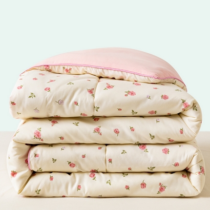 91家纺网 家纺一手货源 找家纺 丫丫家纺 2024直播爆款糯小棉冬被加厚四季被春秋被可配四件套学生床单人双人被子被芯 （免费提供买家秀） 繁花