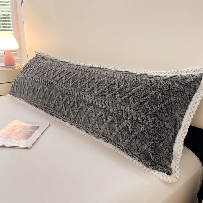 91家纺网 家纺一手货源 找家纺 梦舒羽 2025新款220克高克重塔芙绒枕套1.8m枕芯套情侣1.5枕头套 至尊灰