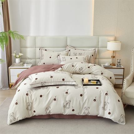 91家纺网 家纺一手货源 找家纺 （总）品乐家纺 2024新款32支全棉超柔生态磨毛四件套