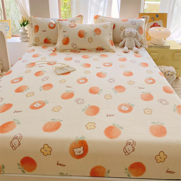 91家纺网 家纺一手货源 找家纺 凯儿家纺  2024新款加厚高克重印花系列单床笠 心想事成