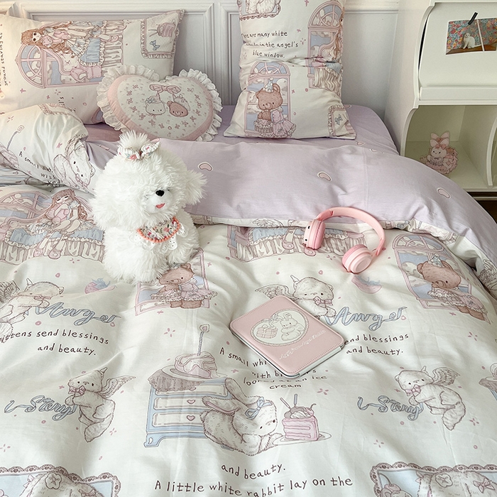 91家纺网 家纺一手货源 找家纺 昔可 2024新款13070全棉四件套系列（第三批） 芭比洋娃娃