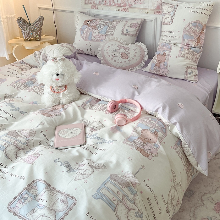 91家纺网 家纺一手货源 找家纺 昔可 2024新款13070全棉四件套系列（第三批） 芭比洋娃娃