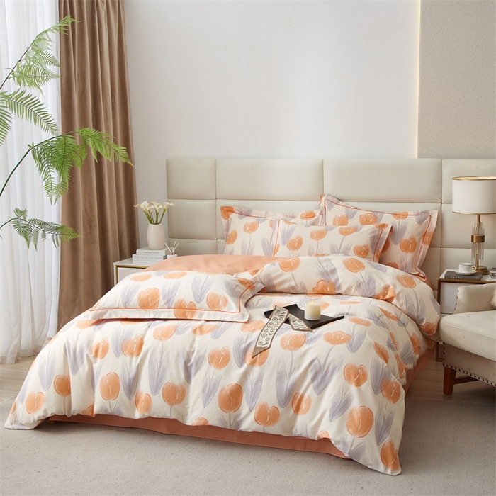 91家纺网 家纺一手货源 找家纺 品乐家纺 2024新款32支全棉超柔生态磨毛四件套 罗马花园