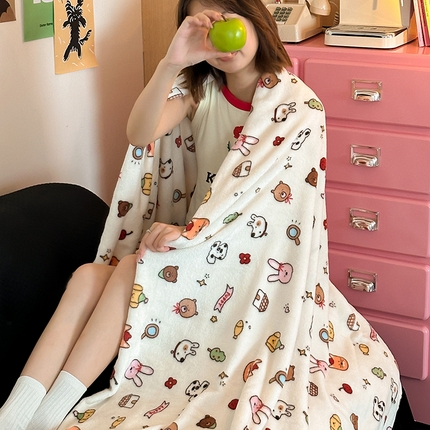 91家纺网 家纺一手货源 找家纺 （总）桃喜 2024新款双面牛奶绒毛毯