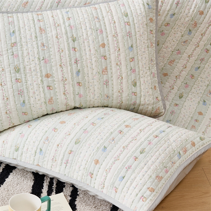 91家纺网 家纺一手货源 找家纺 美优兰 2025春款全棉单面高温砂洗床盖 潘多拉