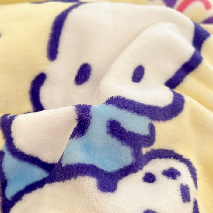 91家纺网 家纺一手货源 找家纺 2024新款三丽鸥牛奶绒小版四件套 牛奶绒小版-冰淇淋帕恰狗