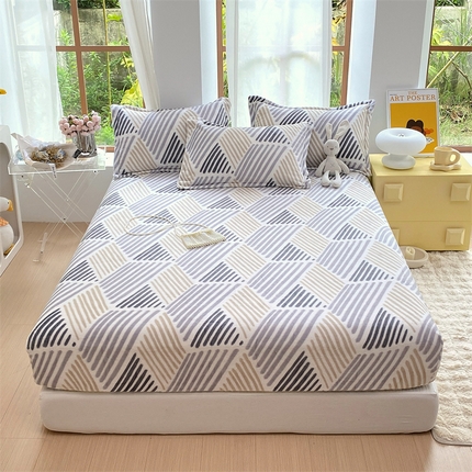 91家纺网 家纺一手货源 找家纺 （总）凯儿家纺  2025新款A类加厚高克重印花系列单床笠