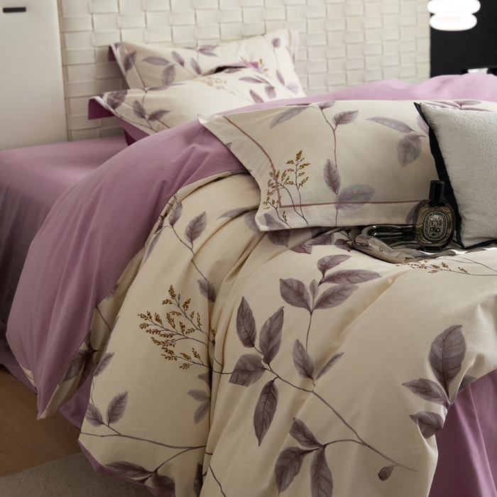 91家纺网 家纺一手货源 找家纺 2025新款全棉加厚生态磨毛印花四件套-基础款 叶咏紫