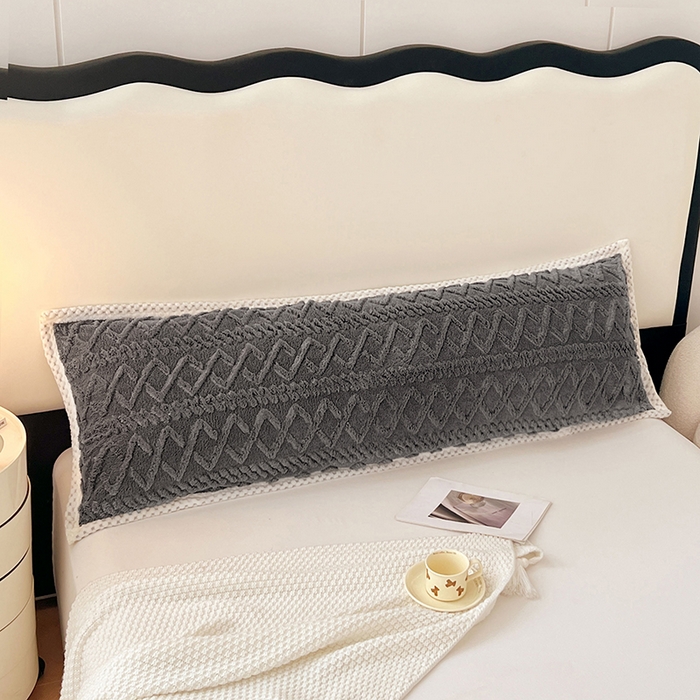 91家纺网 家纺一手货源 找家纺 梦舒羽 2025新款220克高克重塔芙绒枕套1.8m枕芯套情侣1.5枕头套 至尊灰