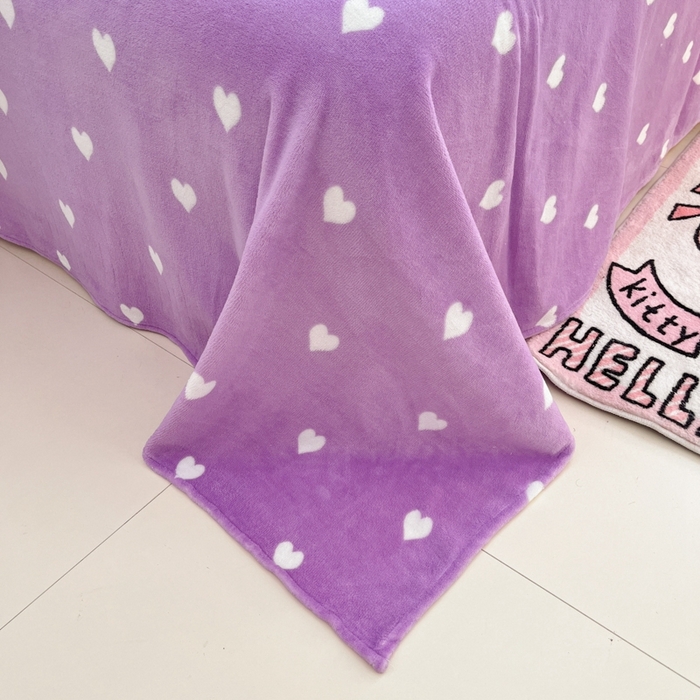 91家纺网 家纺一手货源 找家纺 2024新款三丽鸥牛奶绒小版四件套 牛奶绒小版-星星库洛米