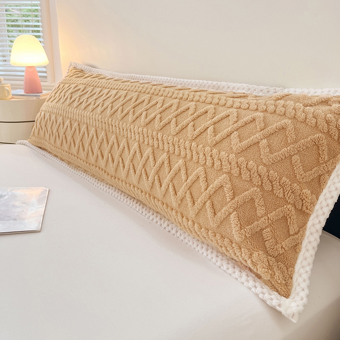 91家纺网 家纺一手货源 找家纺 梦舒羽 2025新款220克高克重塔芙绒枕套1.8m枕芯套情侣1.5枕头套 优雅咖