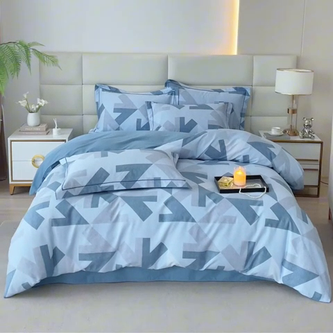 91家纺网 家纺一手货源 找家纺 品乐家纺 2024新款32支全棉超柔生态磨毛四件套 乔伊-兰