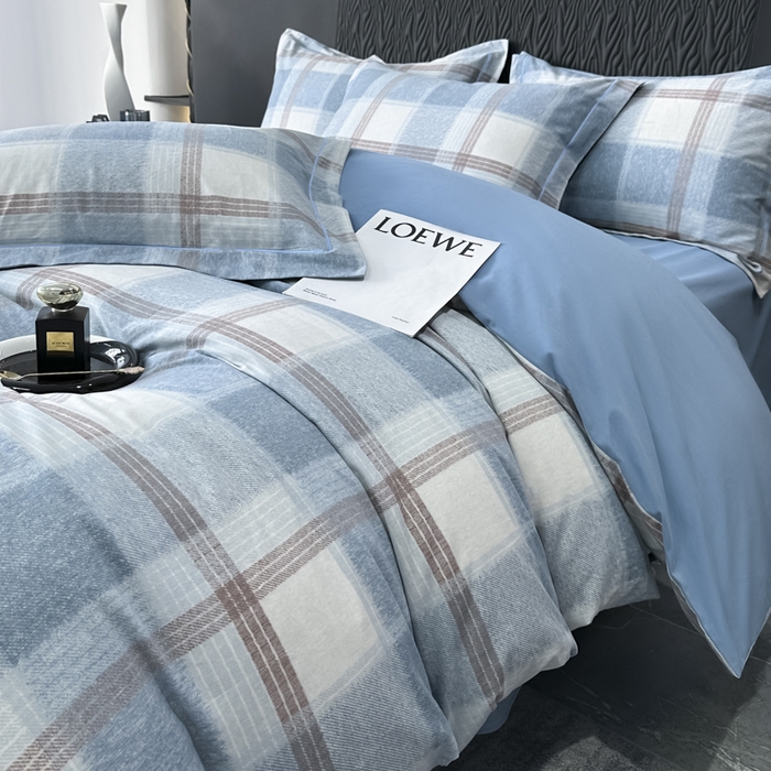 91家纺网 家纺一手货源 找家纺 2025新款全棉加厚生态磨毛印花四件套-基础款 宾利兰格