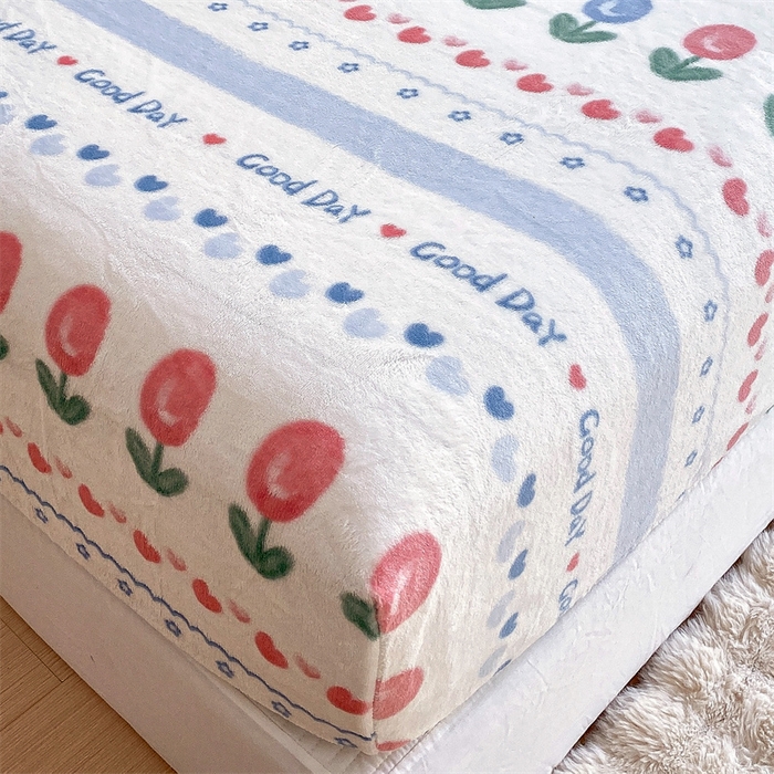 91家纺网 家纺一手货源 找家纺 凯儿家纺  2024新款加厚高克重印花系列单床笠 元气满满