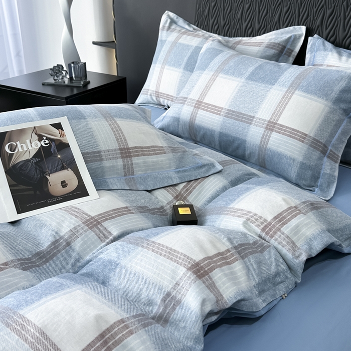 91家纺网 家纺一手货源 找家纺 2025新款全棉加厚生态磨毛印花四件套-基础款 宾利兰格