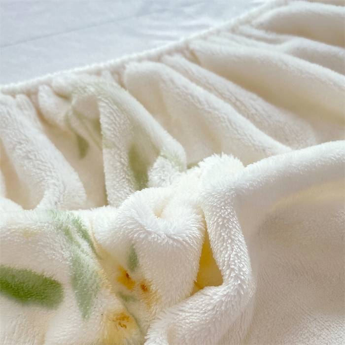 91家纺网 家纺一手货源 找家纺 凯儿家纺  2024新款加厚高克重印花系列单床笠 花叶漫舞