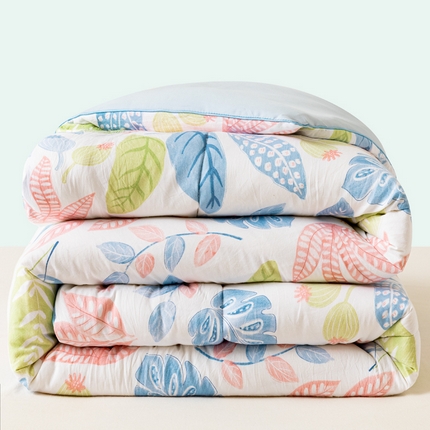 91家纺网 家纺一手货源 找家纺 丫丫家纺 2024直播爆款糯小棉冬被加厚四季被春秋被可配四件套学生床单人双人被子被芯 （免费提供买家秀） 家大叶大