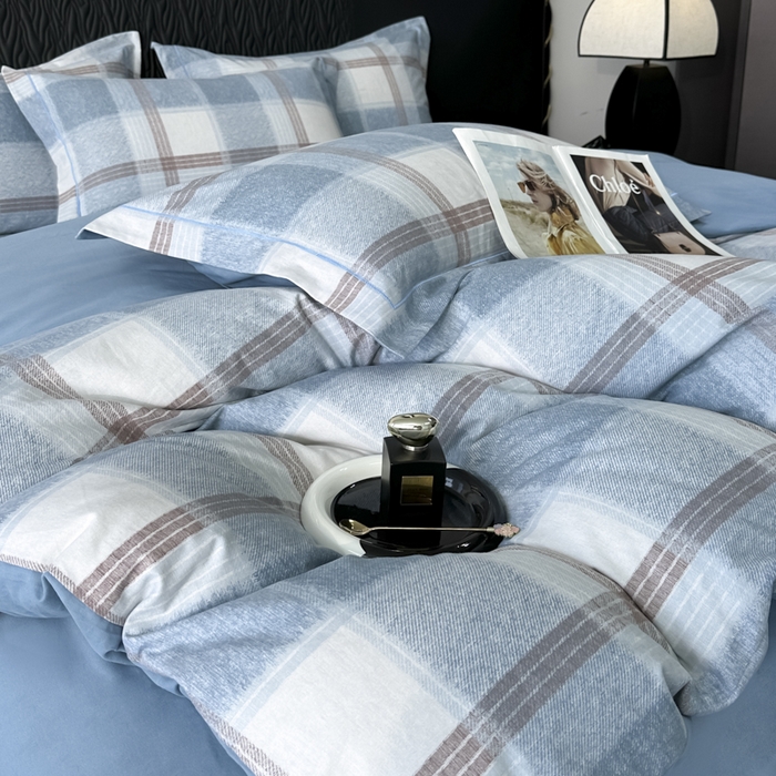 91家纺网 家纺一手货源 找家纺 2025新款全棉加厚生态磨毛印花四件套-基础款 宾利兰格