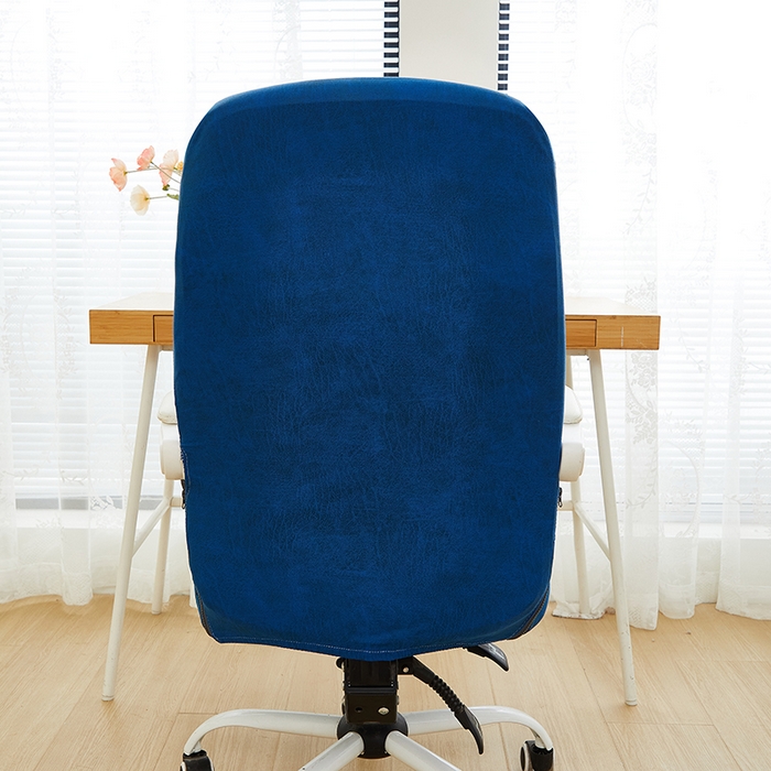 91家纺网 家纺一手货源 找家纺 丝绮鹿 2024新款防水皮革办公椅套拉链款 海蓝