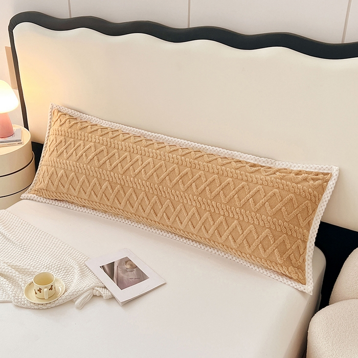 91家纺网 家纺一手货源 找家纺 梦舒羽 2025新款220克高克重塔芙绒枕套1.8m枕芯套情侣1.5枕头套 优雅咖