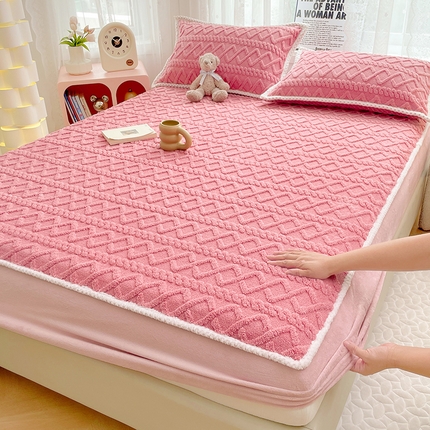 91家纺网 家纺一手货源 找家纺 （总）梦舒羽 2025新款220克高克重塔芙绒床笠床垫保护套床单套床盖1