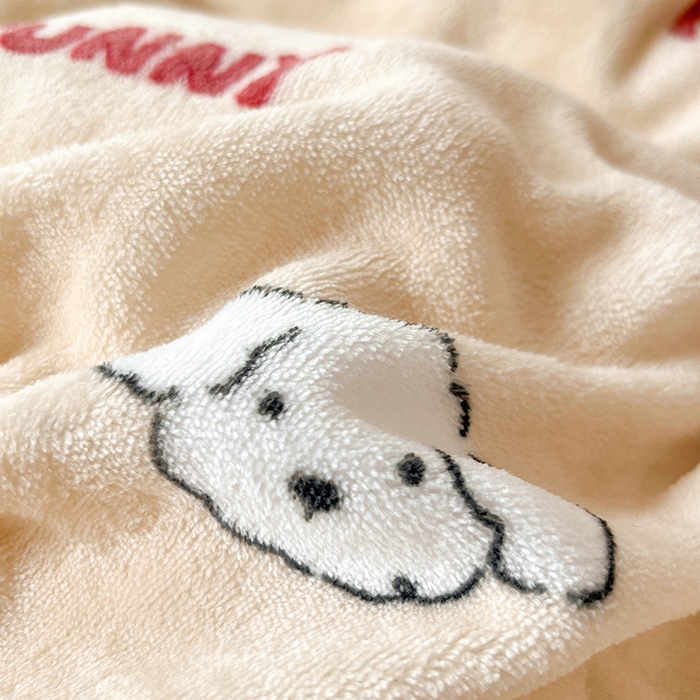 91家纺网 家纺一手货源 找家纺 2024新款200g加厚防静电牛奶绒小清新四件套 绒-乐趣狗